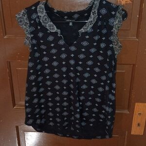 EUC Lucky Brand Sleeveless Boho Blouse M